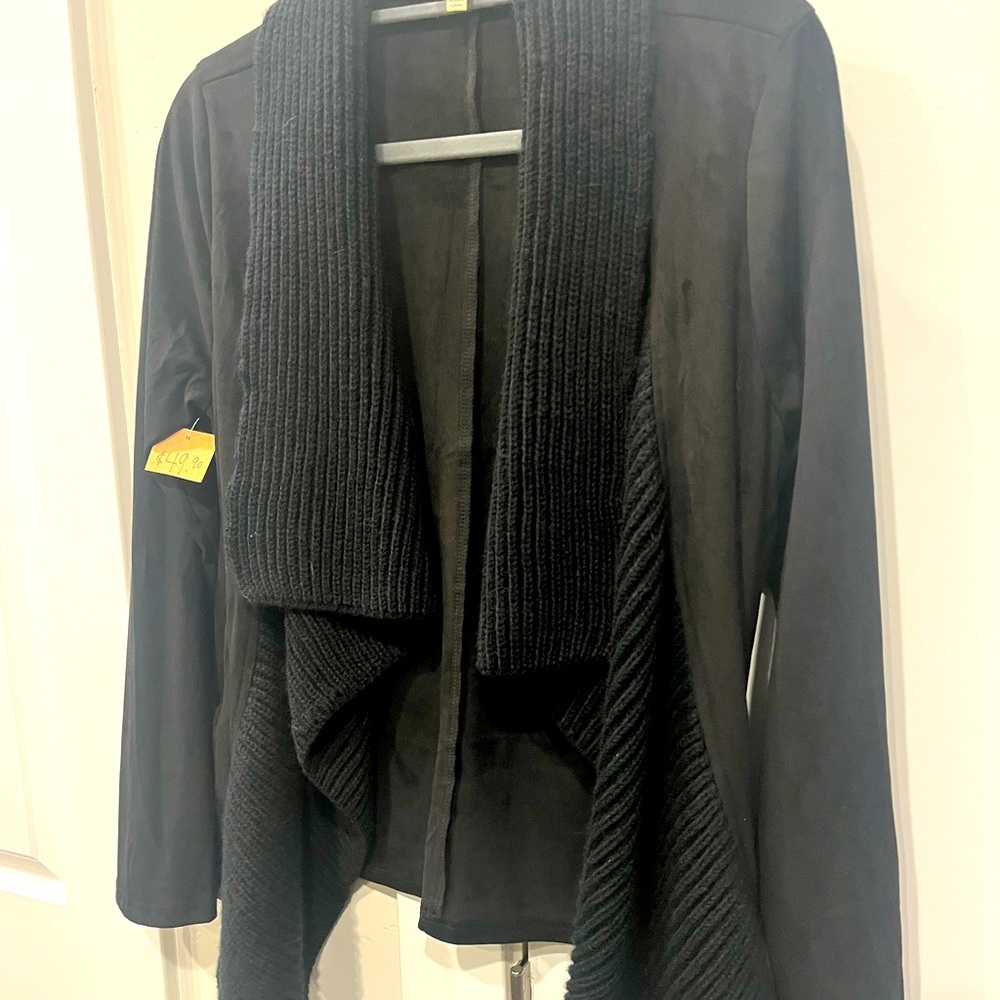 Kori Black Textured Cardigan